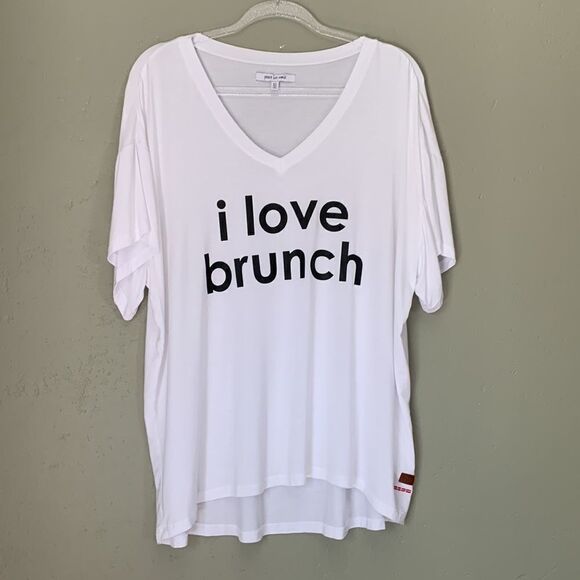 Peace Love World I Love Brunch Oversized Tee - Picture 3 of 8